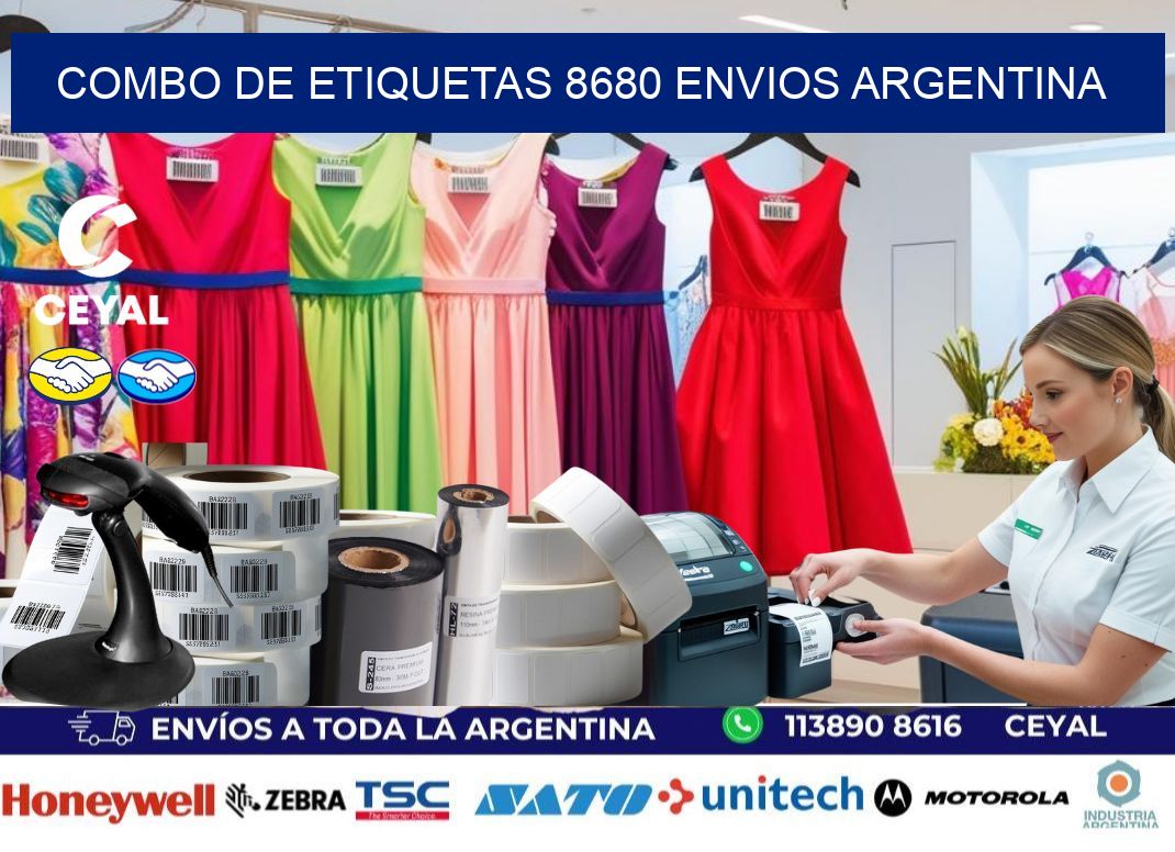Combo de etiquetas 8680 ENVIOS ARGENTINA