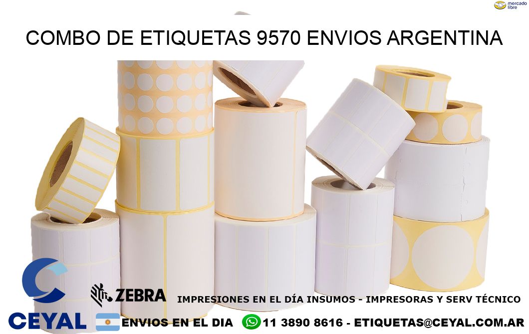 Combo de etiquetas 9570 ENVIOS ARGENTINA