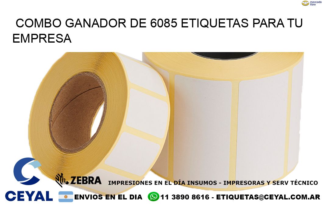 Combo ganador de 6085 etiquetas para tu empresa