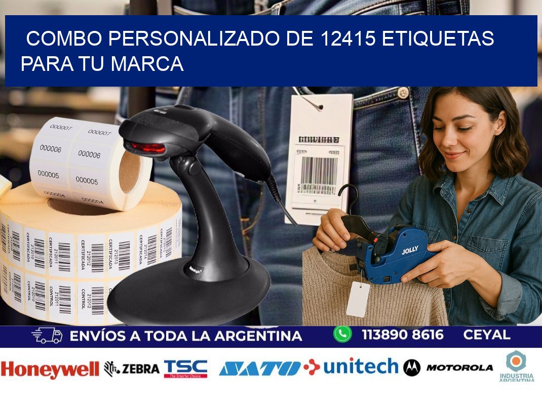 Combo personalizado de 12415 etiquetas para tu marca