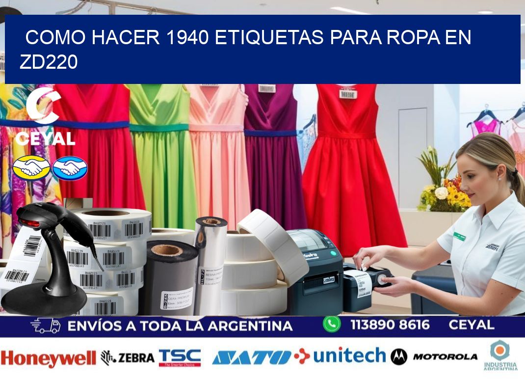 Como hacer 1940 etiquetas para ropa en zd220