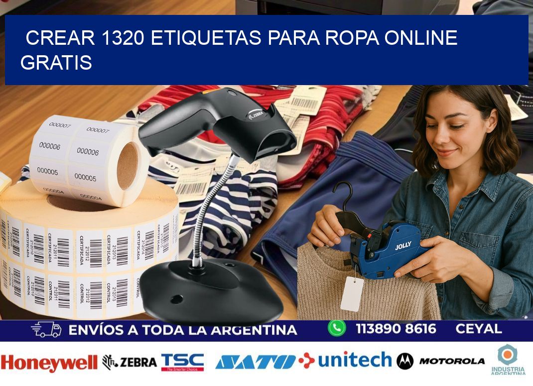 Crear 1320 etiquetas para ropa online gratis