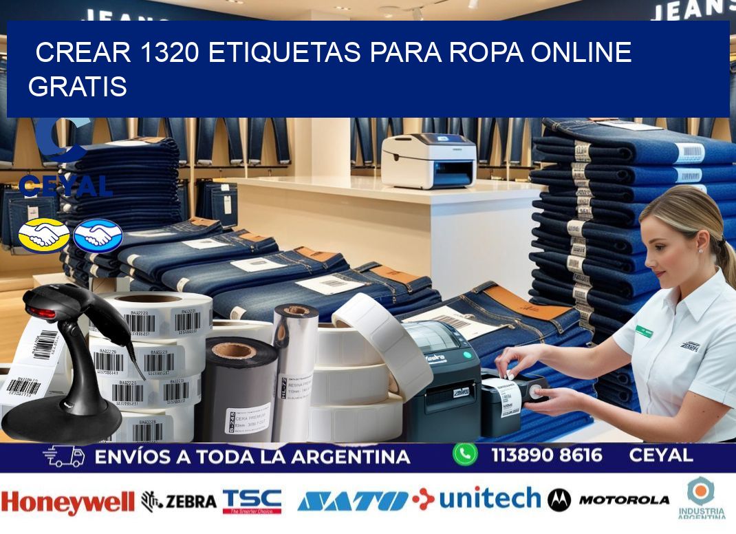 Crear 1320 etiquetas para ropa online gratis
