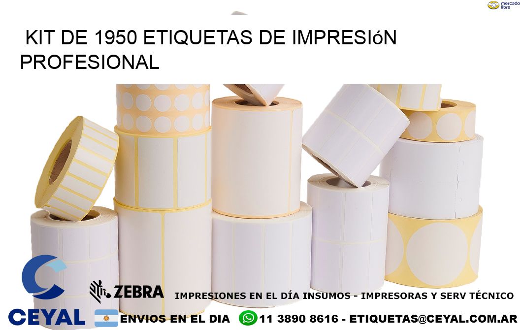 Kit de 1950 etiquetas de impresión profesional