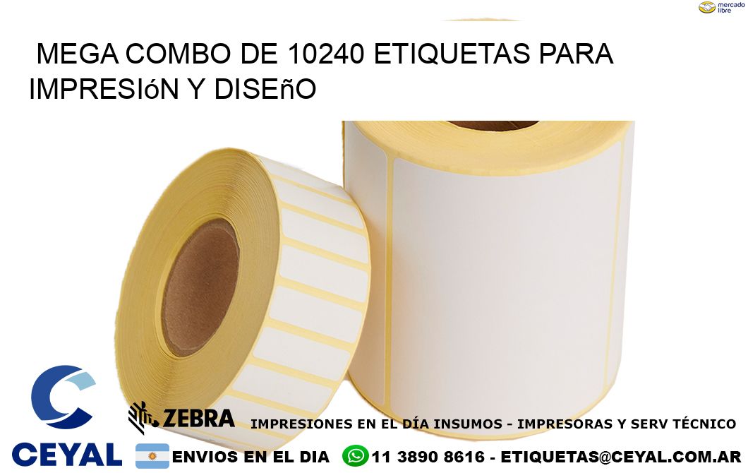Mega combo de 10240 etiquetas para impresión y diseño