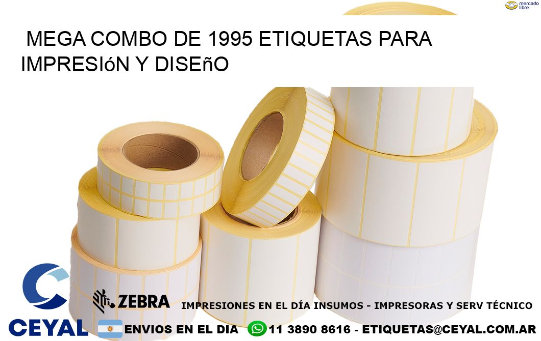 Mega combo de 1995 etiquetas para impresión y diseño