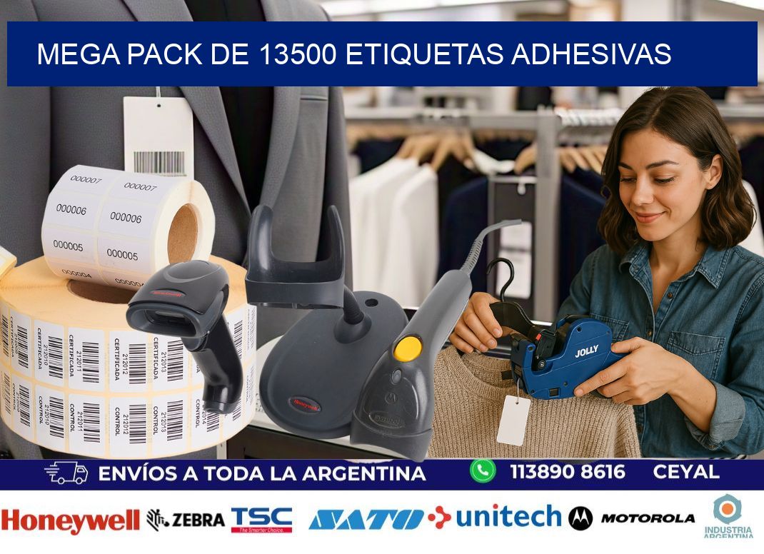 Mega pack de 13500 etiquetas adhesivas