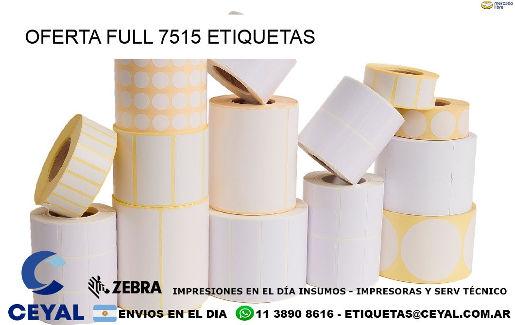 Oferta full 7515 etiquetas