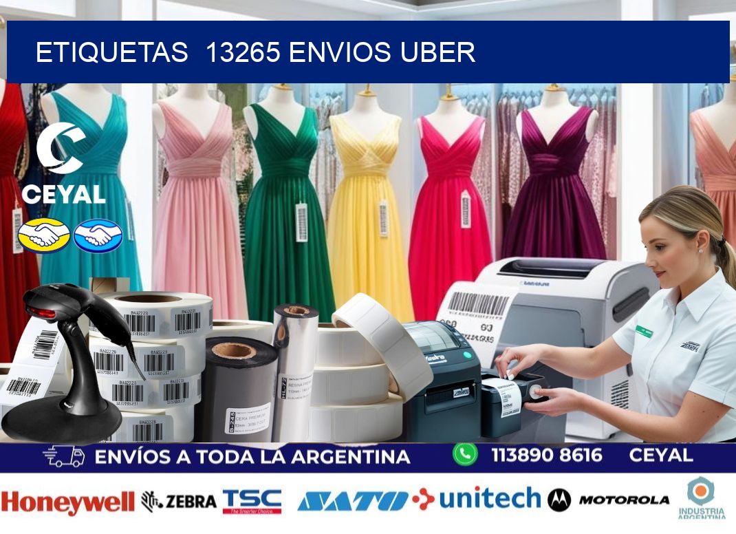 etiquetas  13265 ENVIOS UBER