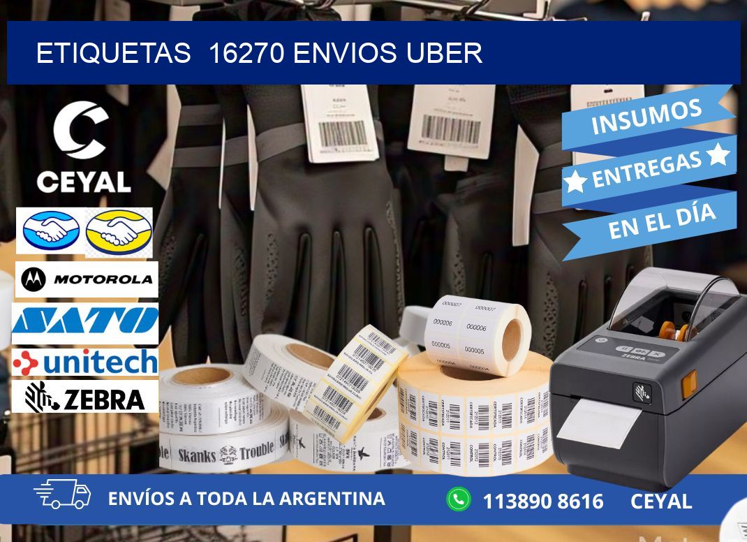 etiquetas  16270 ENVIOS UBER