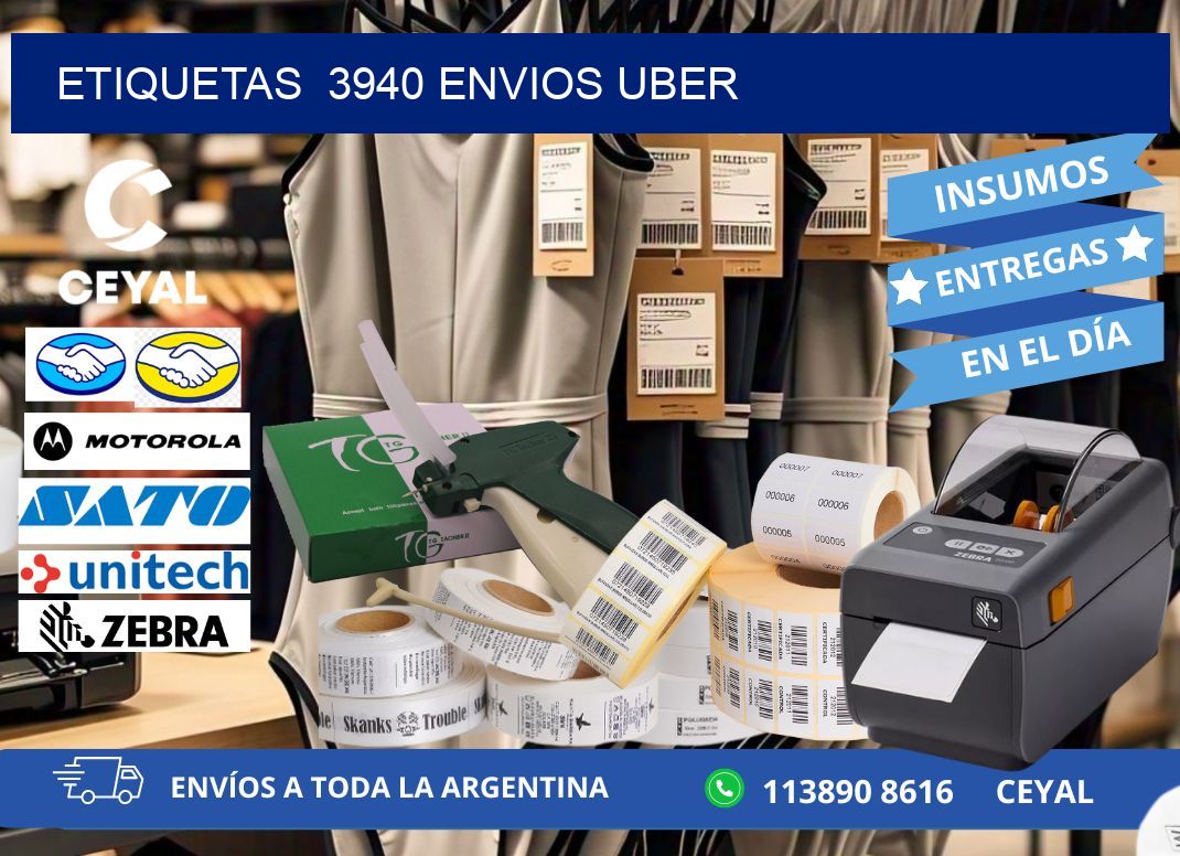 etiquetas  3940 ENVIOS UBER