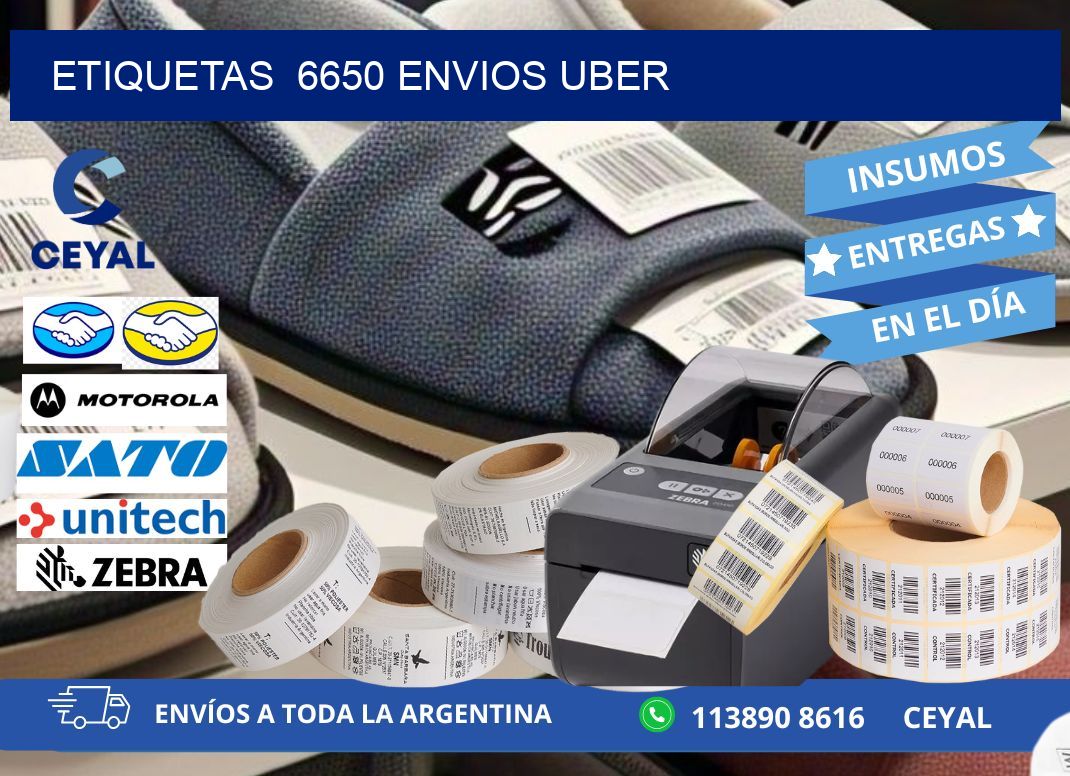 etiquetas  6650 ENVIOS UBER