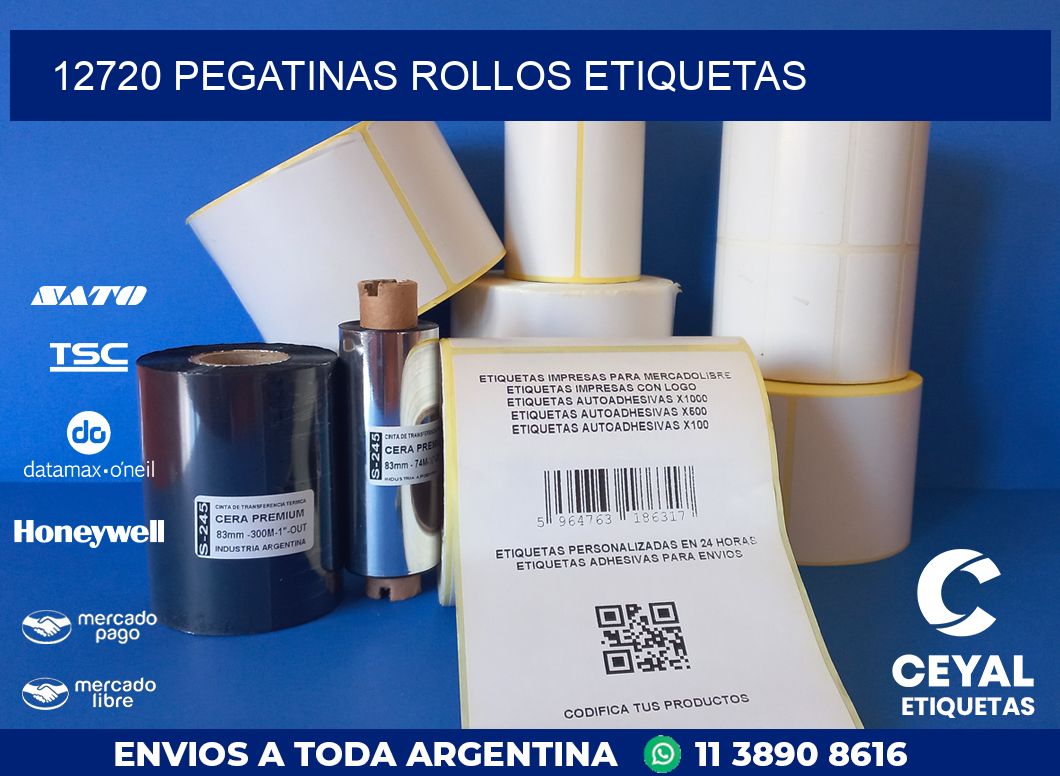 12720 Pegatinas rollos etiquetas