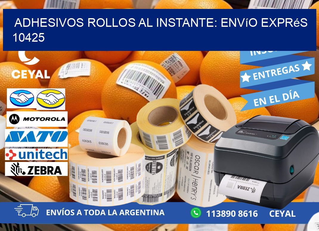 Adhesivos rollos al Instante: Envío Exprés 10425