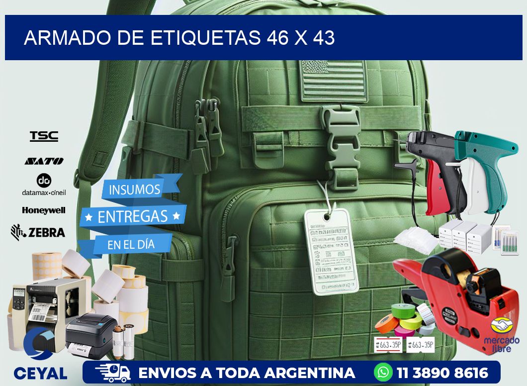 Armado de etiquetas 46 x 43