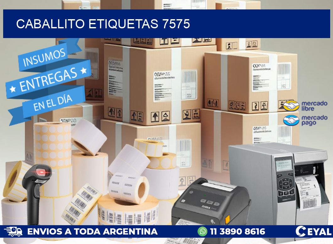 Caballito etiquetas 7575