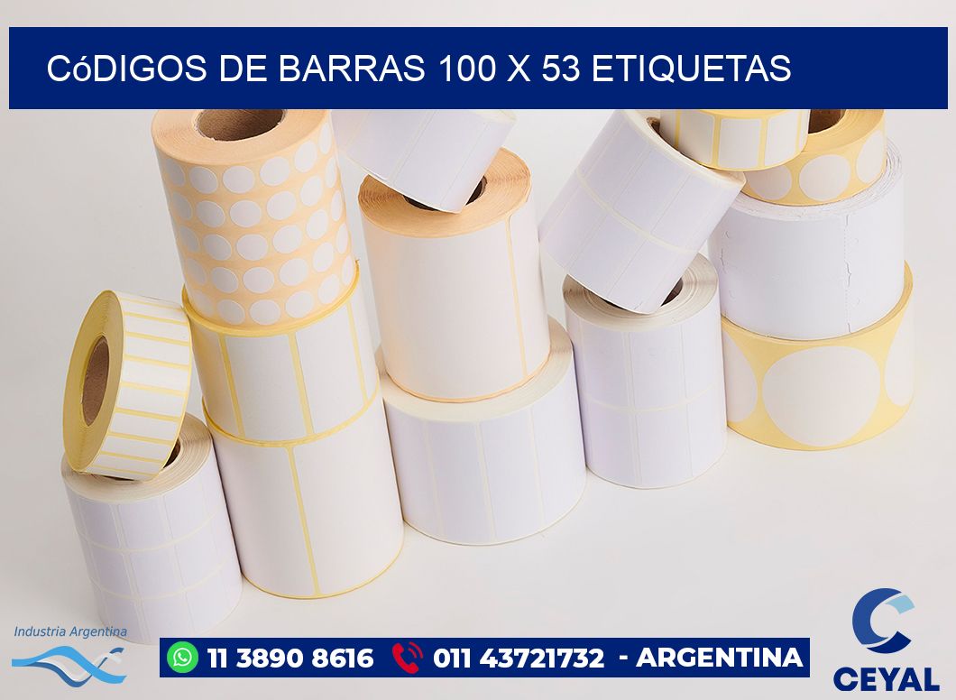 Códigos de Barras 100 x 53 etiquetas