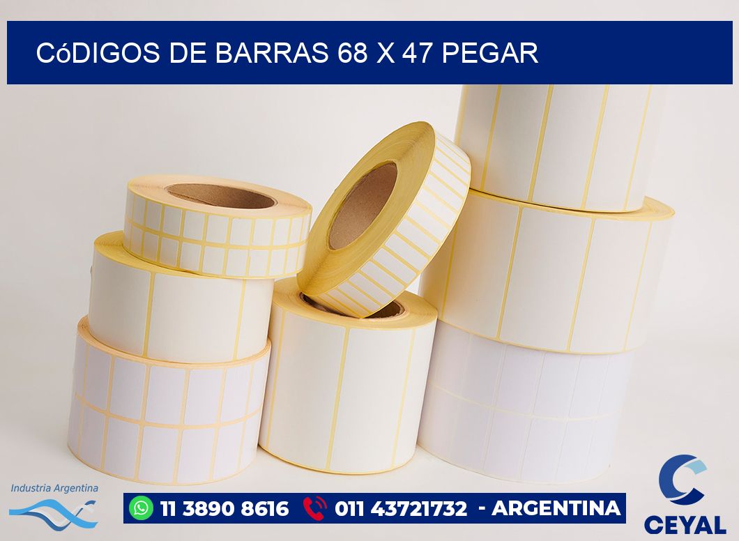 Códigos de Barras 68 x 47 pegar