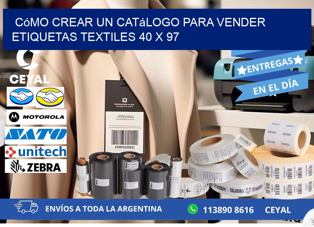 Cómo Crear un Catálogo para Vender Etiquetas Textiles 40 x 97