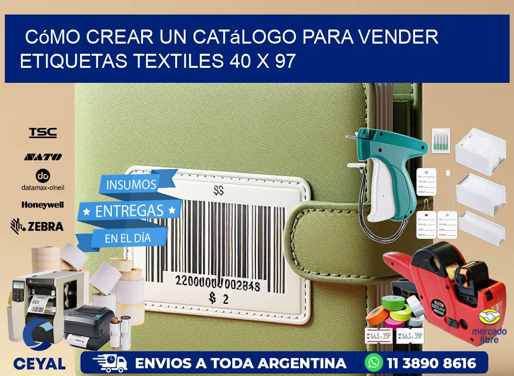 Cómo Crear un Catálogo para Vender Etiquetas Textiles 40 x 97