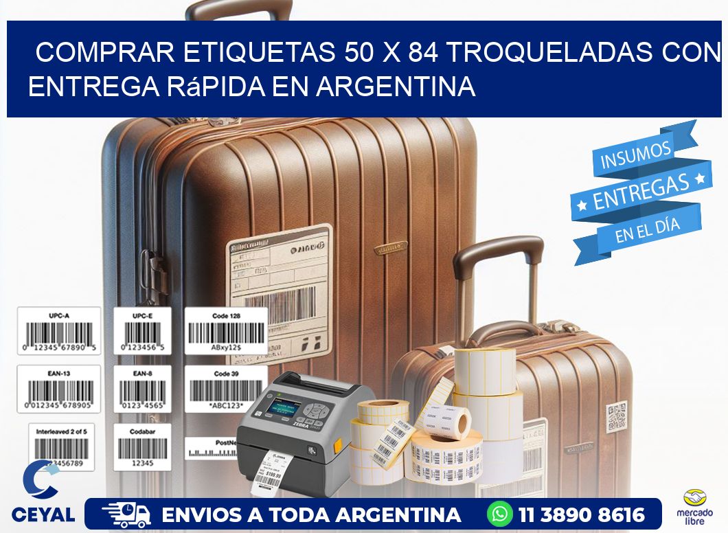 Comprar etiquetas 50 x 84 troqueladas con entrega rápida en Argentina