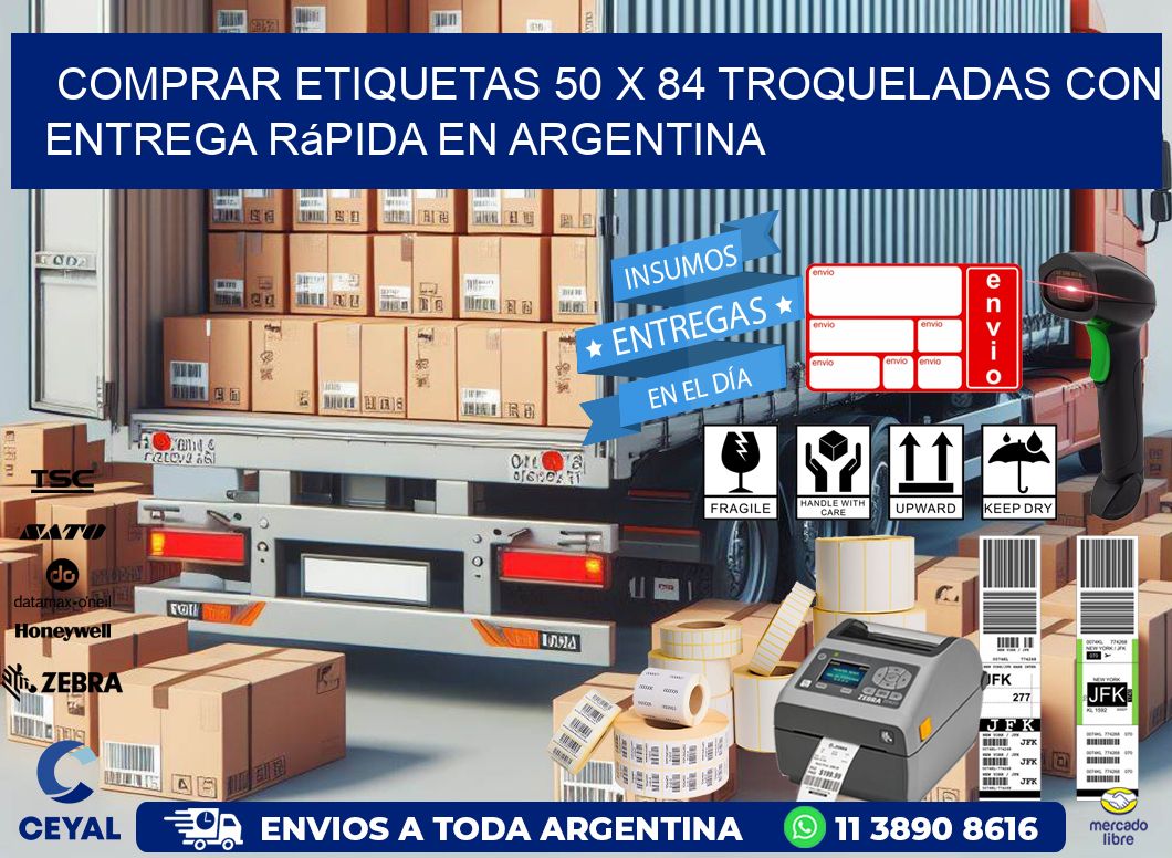Comprar etiquetas 50 x 84 troqueladas con entrega rápida en Argentina