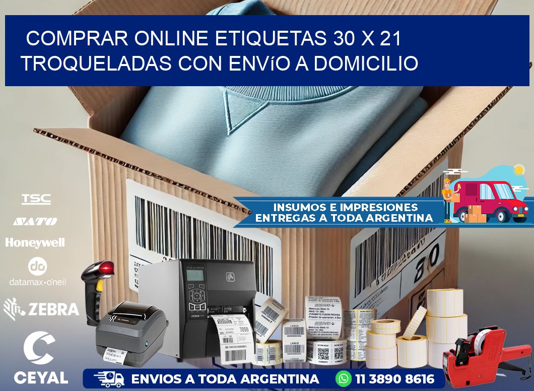 Comprar online etiquetas 30 x 21 troqueladas con envío a domicilio