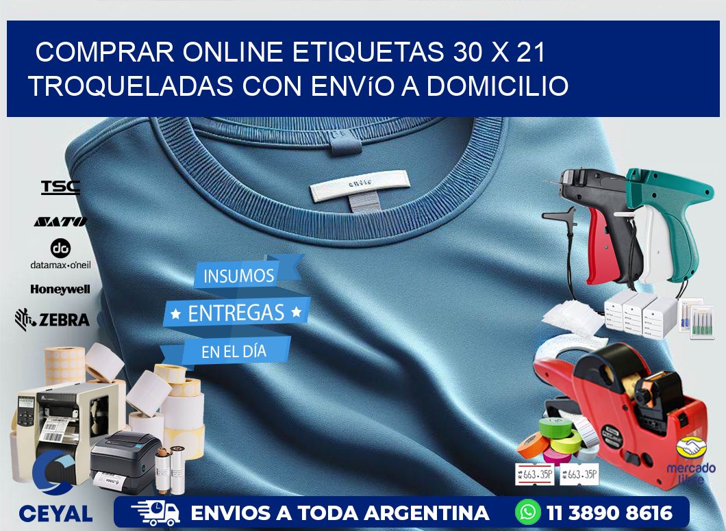 Comprar online etiquetas 30 x 21 troqueladas con envío a domicilio