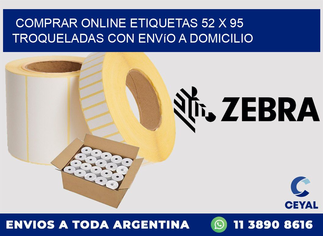 Comprar online etiquetas 52 x 95 troqueladas con envío a domicilio