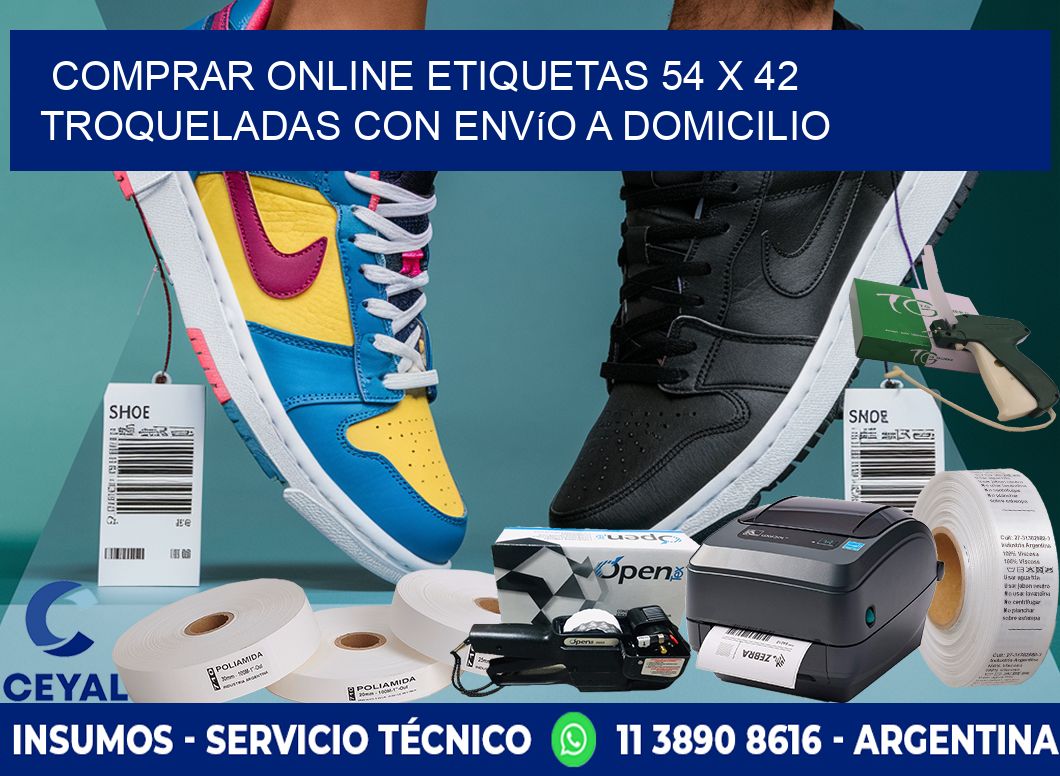 Comprar online etiquetas 54 x 42 troqueladas con envío a domicilio