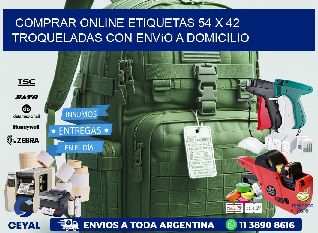 Comprar online etiquetas 54 x 42 troqueladas con envío a domicilio