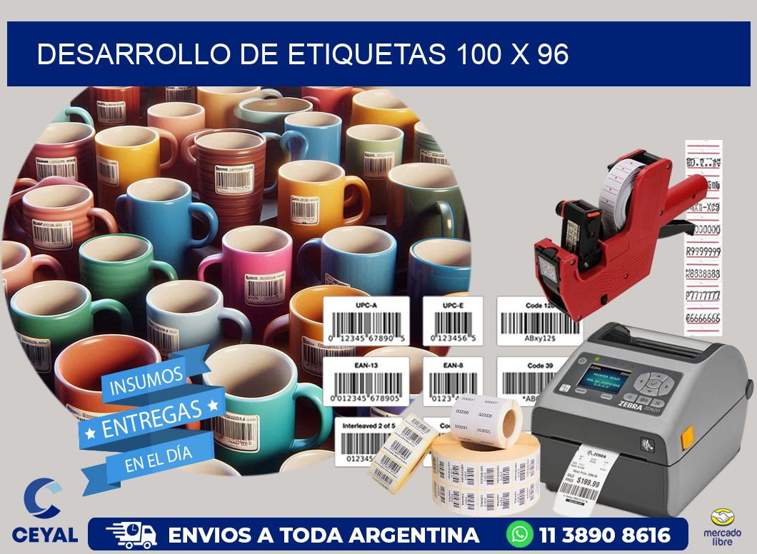 Desarrollo de etiquetas 100 x 96