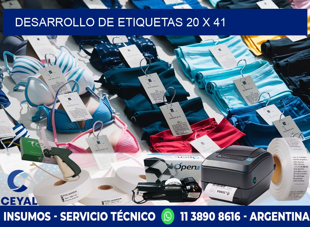 Desarrollo de etiquetas 20 x 41