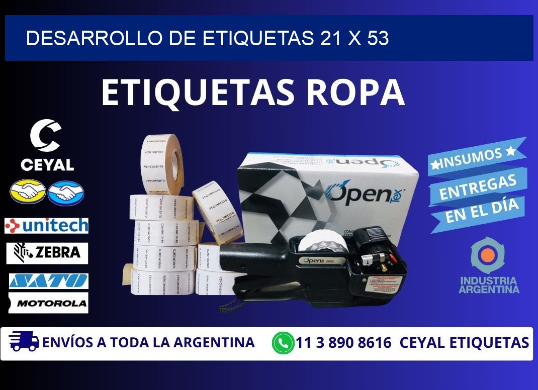 Desarrollo de etiquetas 21 x 53