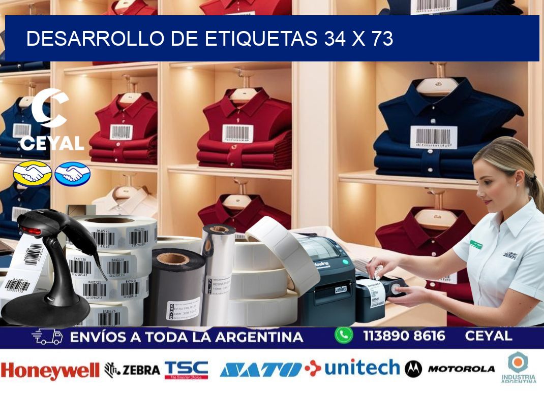 Desarrollo de etiquetas 34 x 73