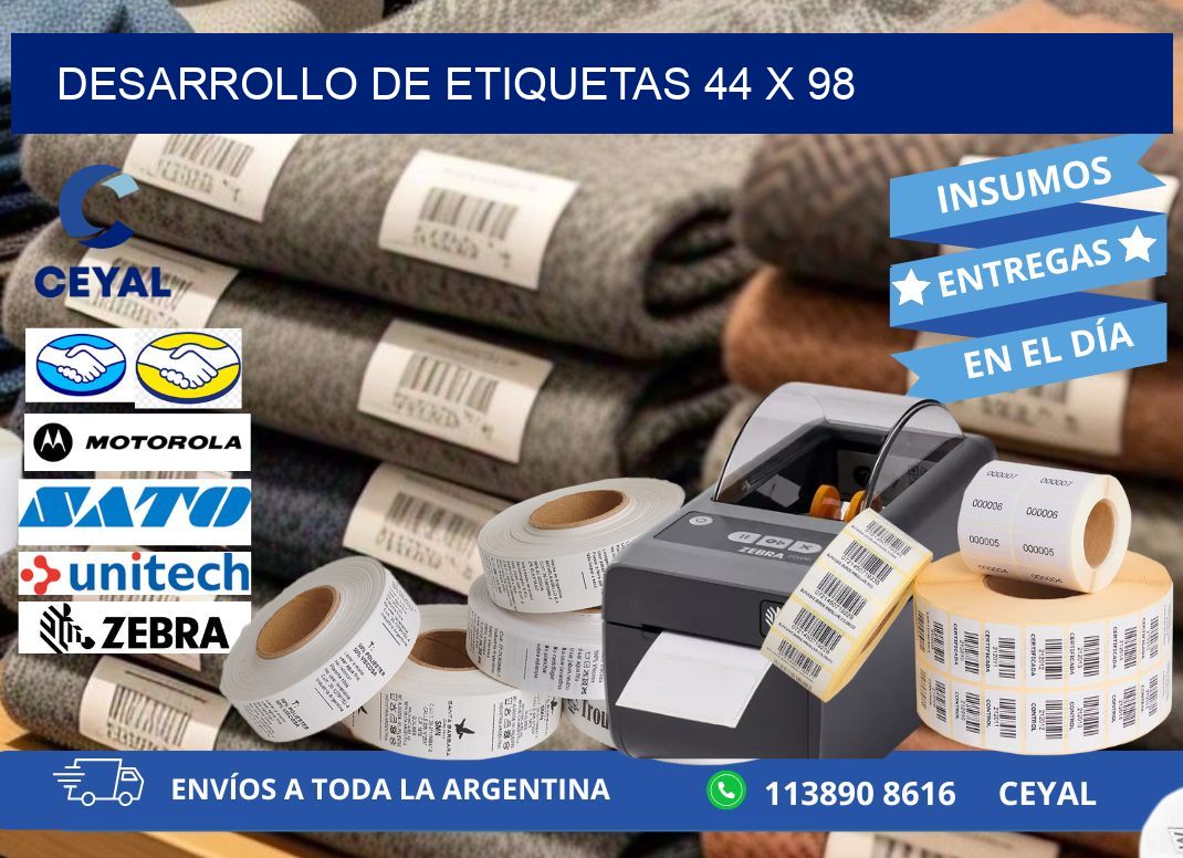 Desarrollo de etiquetas 44 x 98