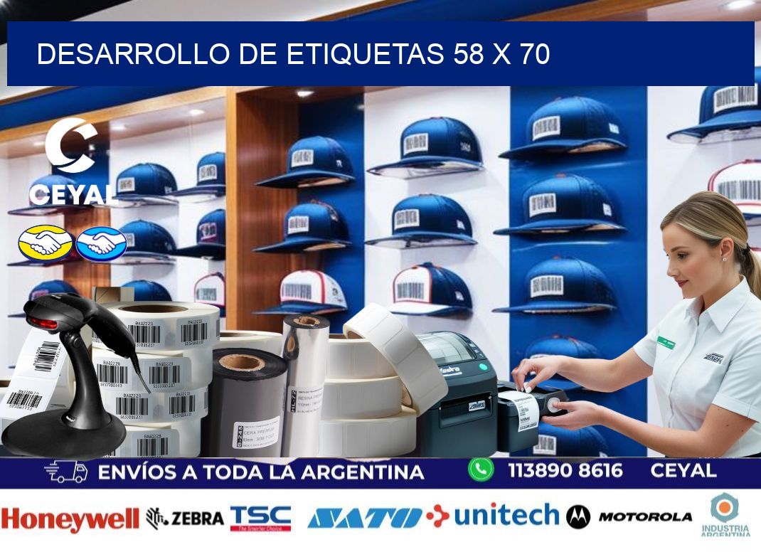 Desarrollo de etiquetas 58 x 70