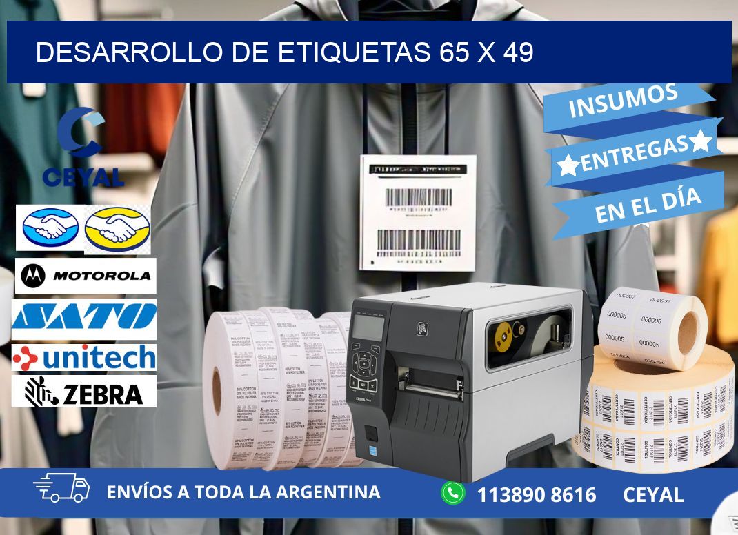Desarrollo de etiquetas 65 x 49