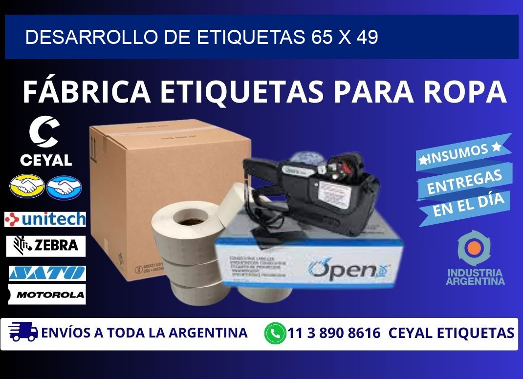 Desarrollo de etiquetas 65 x 49