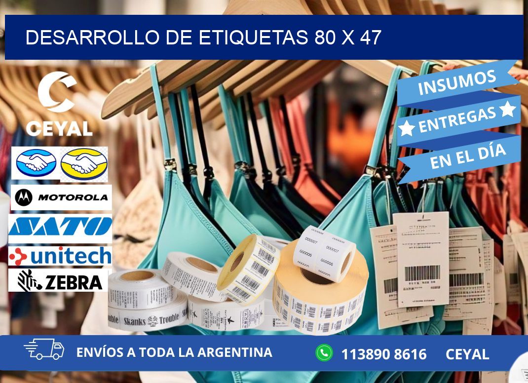 Desarrollo de etiquetas 80 x 47