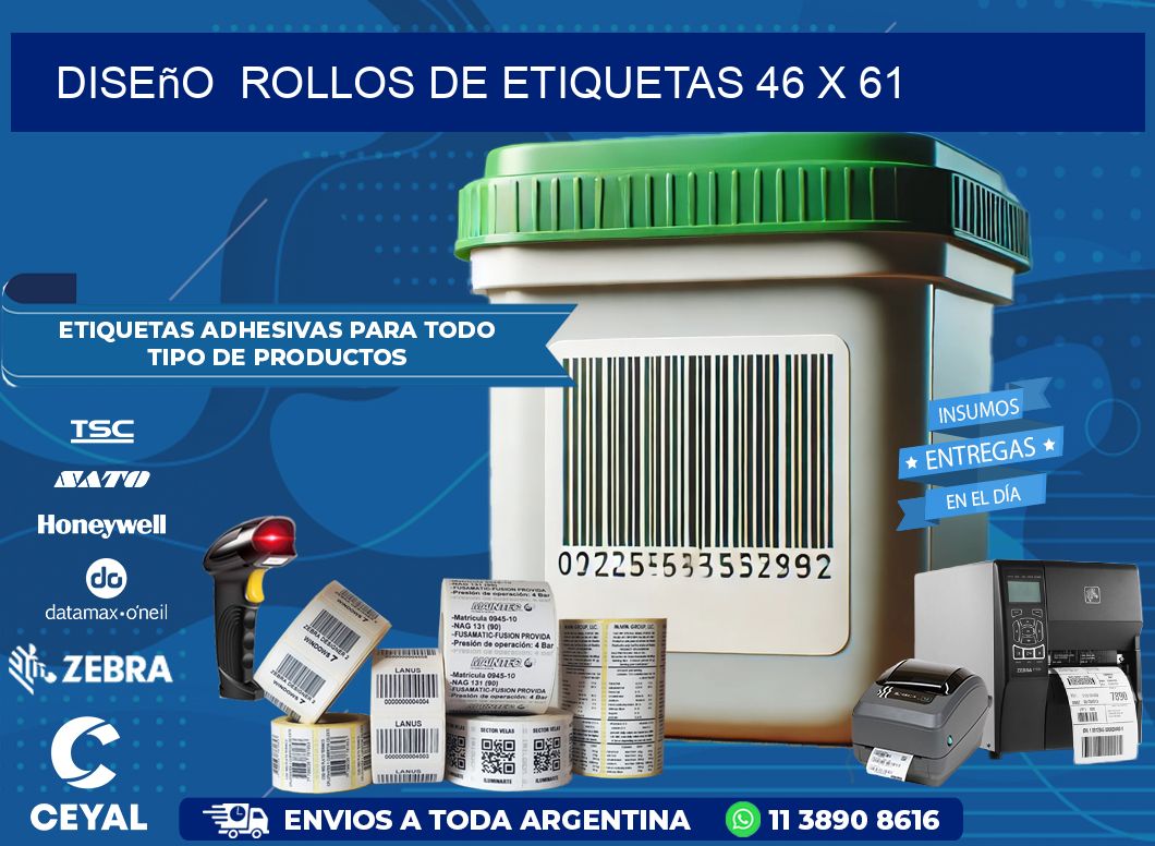 Diseño  ROLLOS DE ETIQUETAS 46 x 61
