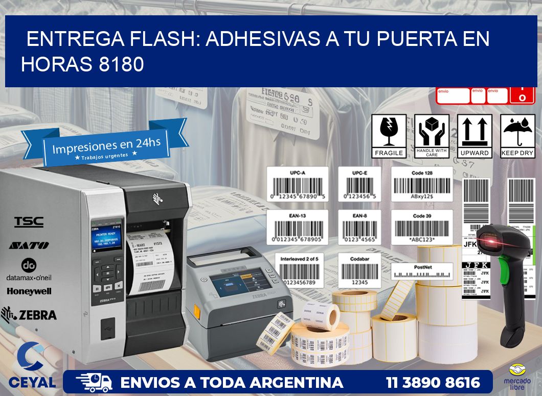 Entrega Flash: Adhesivas A Tu Puerta en Horas 8180