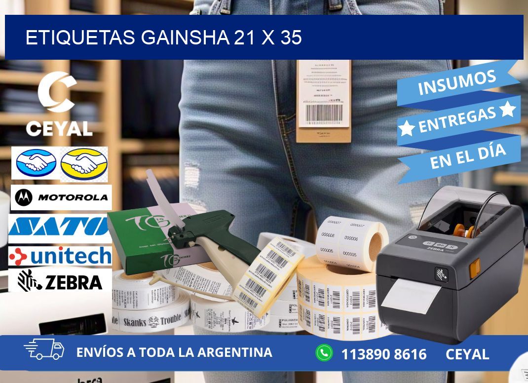 Etiquetas gainsha 21 x 35