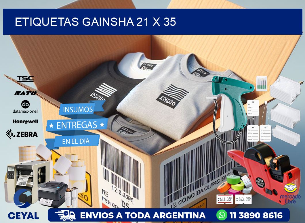 Etiquetas gainsha 21 x 35