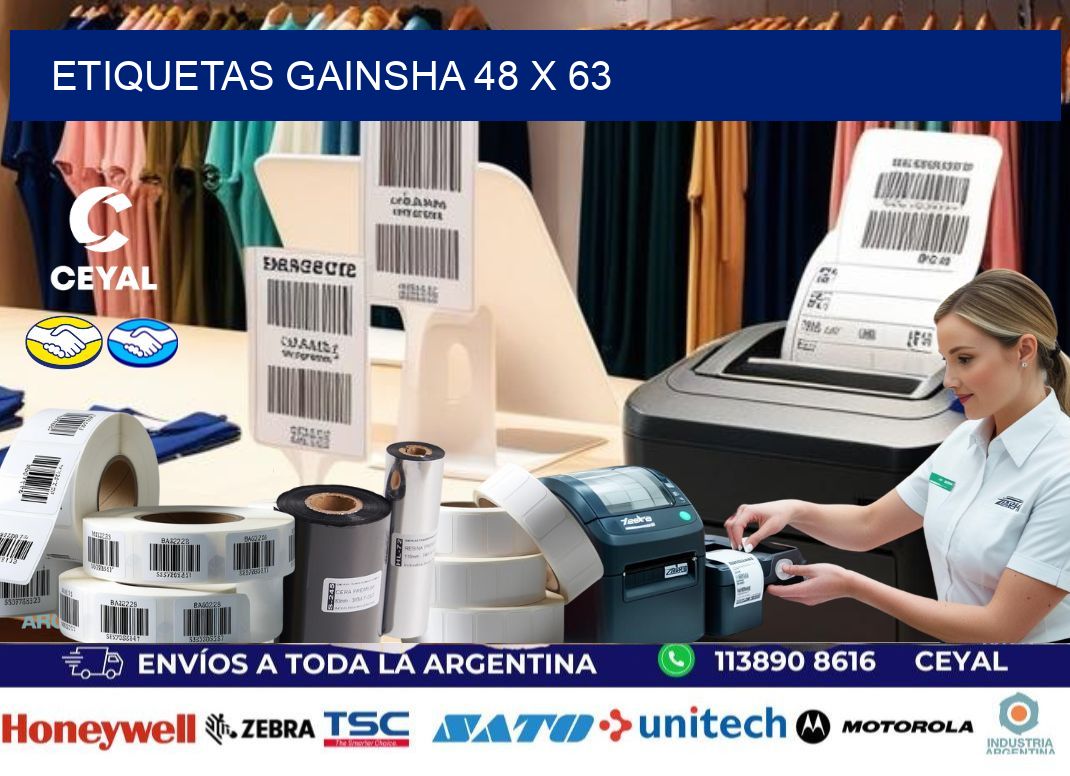 Etiquetas gainsha 48 x 63