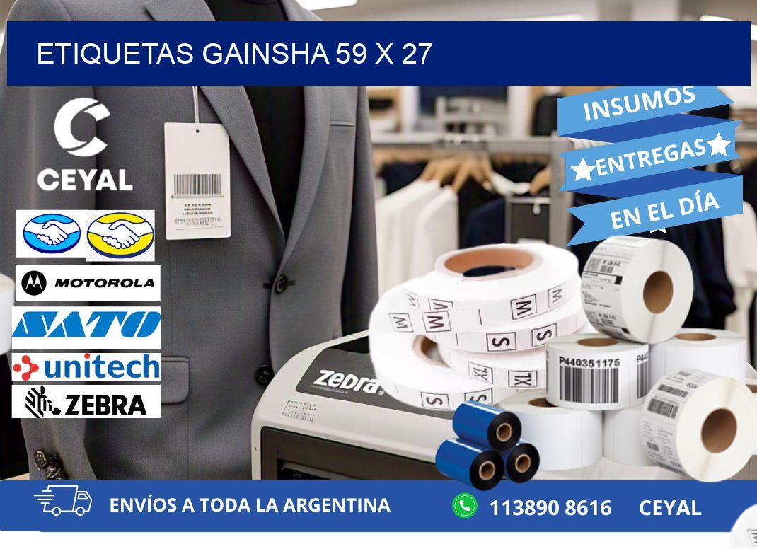 Etiquetas gainsha 59 x 27