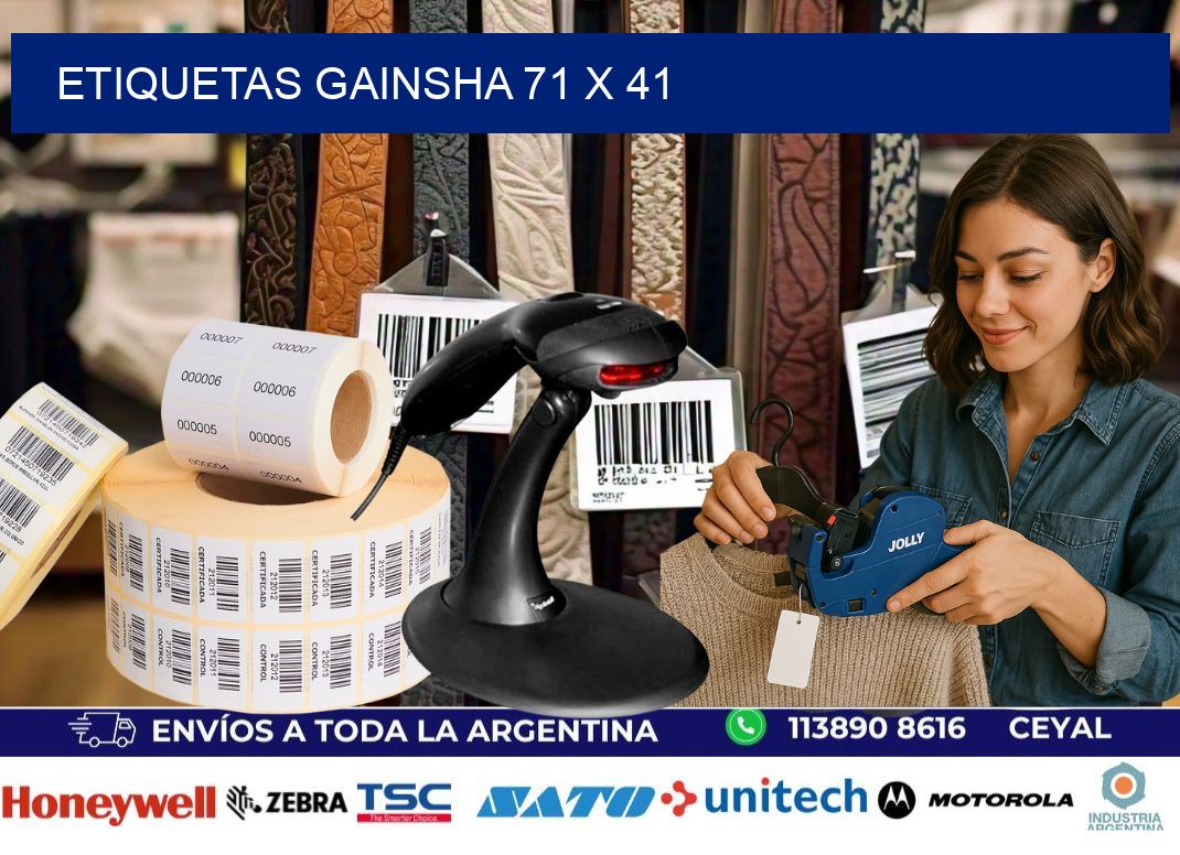 Etiquetas gainsha 71 x 41
