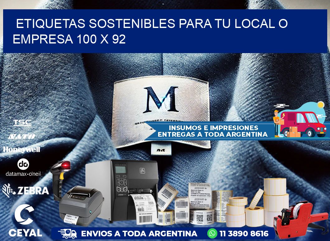 Etiquetas sostenibles para tu local o empresa 100 x 92