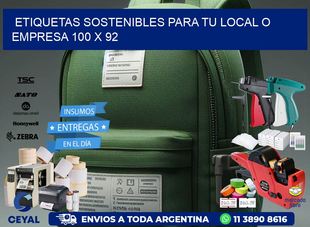 Etiquetas sostenibles para tu local o empresa 100 x 92