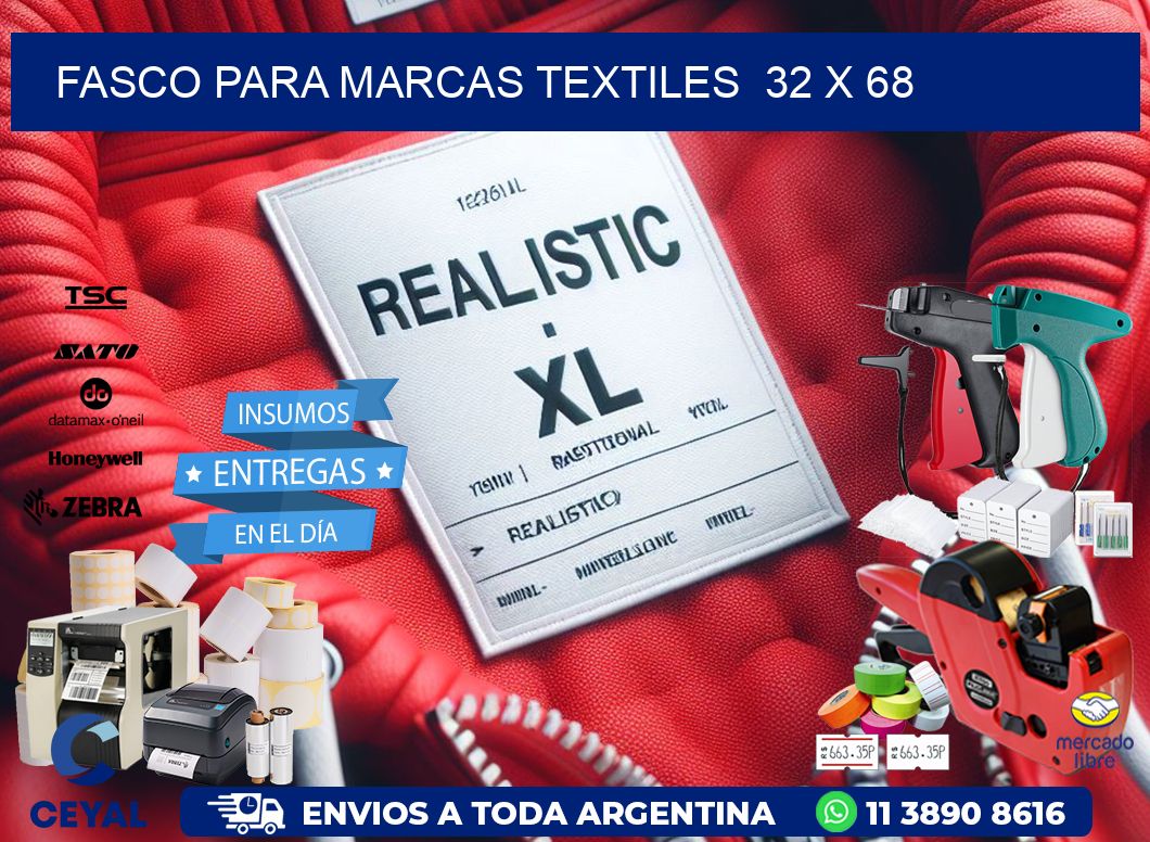 Fasco para marcas textiles  32 x 68